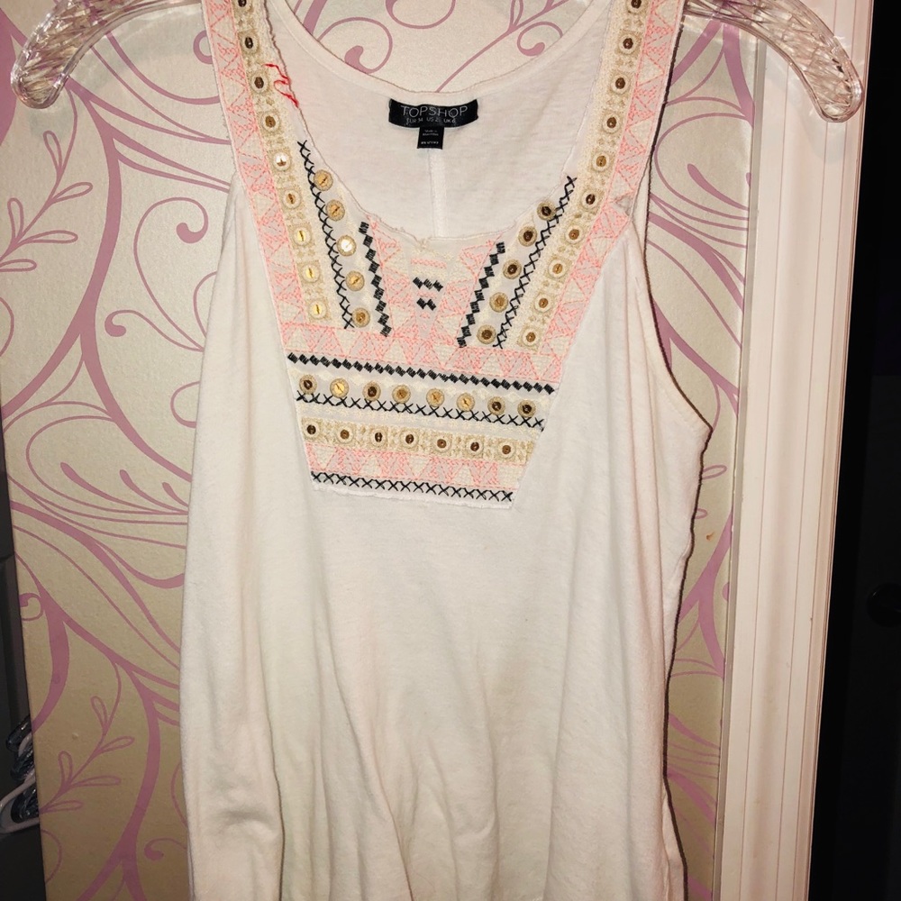 Top Shop Embroidered Tank